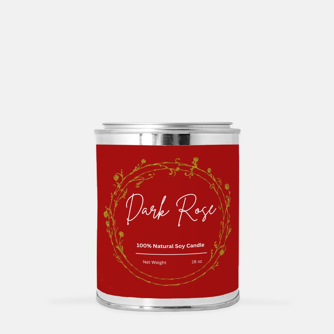 Dark Rose Scented Soy Candle (16 oz.)